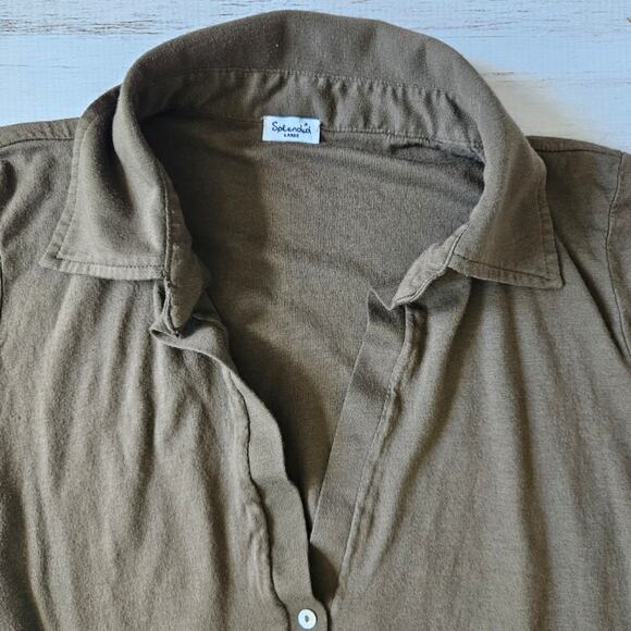 Splendid Jersey Knit Drop Waist Shirt Dress Sz Large - Picture 2 of 4